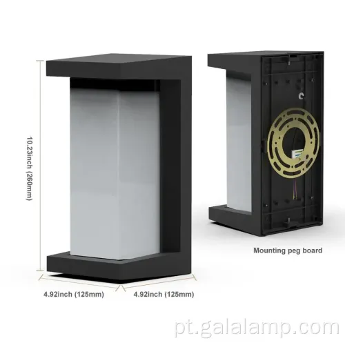 Luz de parede externa à prova d'água para jardins elegantes